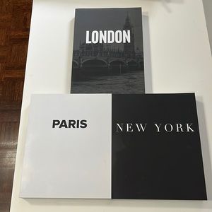 set of 3 coffee table books
